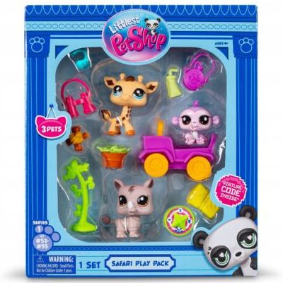 Littlest Pet Shop Safari zestaw 3 figurek i akcesoriów na Arena.pl