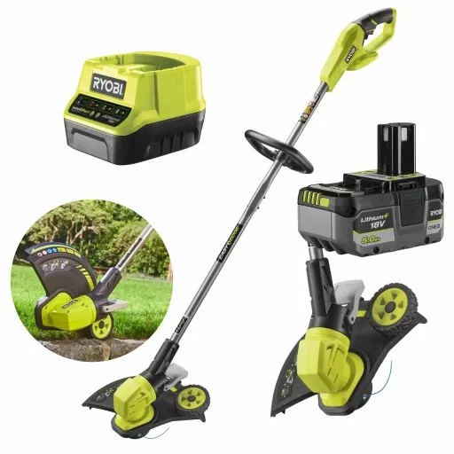 RYOBI PODKASZARKA KOSA AKUMULATOROWA 33cm 18V KRAWĘDZIARKA RY18LT33A +5Ah zdjęcie 4