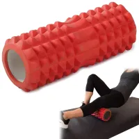 Roller do masażu pleców nóg wałek crossfit masażer joga fit z wypustkami — Czerwony