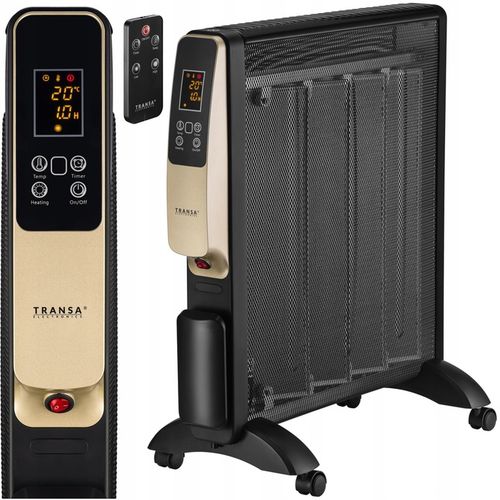 GRZEJNIK ELEKTRYCZNY NA PODCZERWIEŃ TERMOSTAT TIMER PILOT Czarny 2000W na Arena.pl