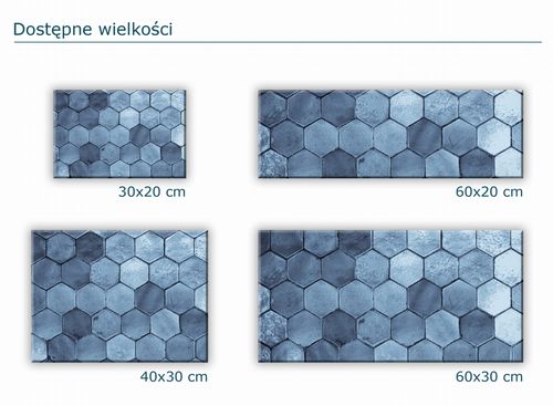 SZKLANA DESKA KUCHENNA 60x20 08c Geometria szarość na Arena.pl