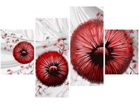 140CM 70 OBRAZ CZERWONE DMUCHAWCE 2 ŚCIENNY