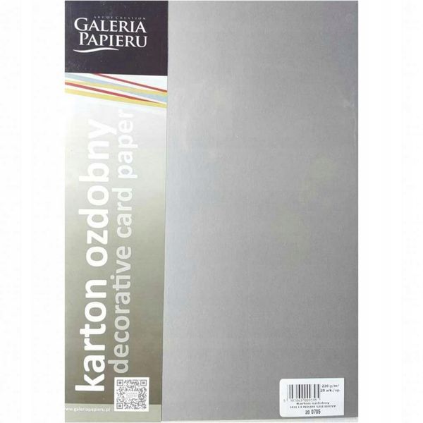 Karton Ozdobny Millenium Srebrny 220G/M2 (20) 9395 zdjęcie 1