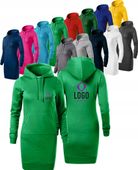 BLUZA/SUKIENKA DAMSKA Z WŁASNYM HAFTEM NADRUKIEM LOGO 30 SZT