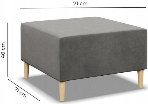 PUFA BLANK SZARY 70x70 Podnóżek PUF na Arena.pl