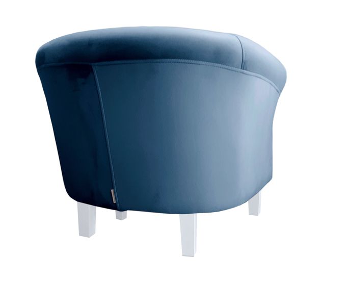 Fotel Milo nogi białe niebieski MG33 zdjęcie 4