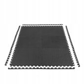 Czarna składana mata puzzle antypoślizgowa 6 elementów 176x118cm HMS