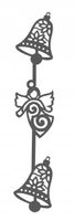 Zś1 Zawieszka ozdoba ażurowa dzwonek anioł święta Boże Narodzenie OZDOBA