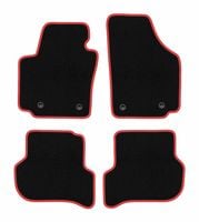 Dywaniki welurowe CARLUX-RED Seat Altea XL 2006-2008 czarne czerwone