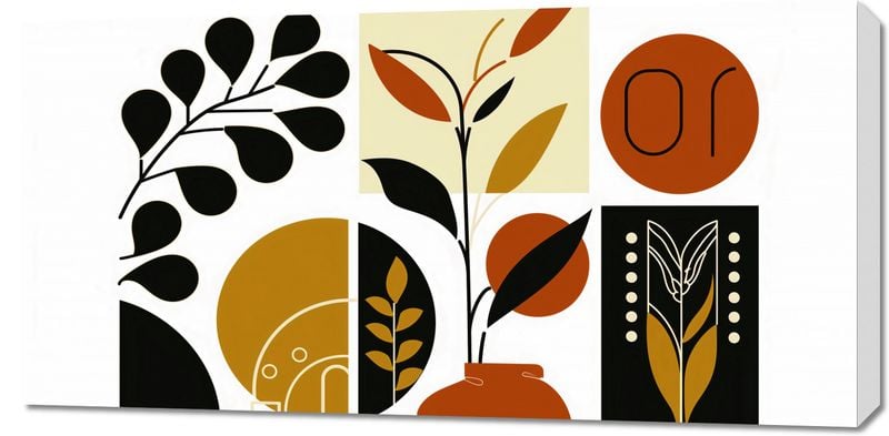 Obraz 100x50cm Kolaż Botaniczny zdjęcie 1
