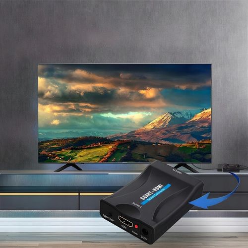 ADAPTER KONWERTER SCART DO HDMI PRZEJŚCIÓWKA SYGNALU EUROZŁĄCZE AV na Arena.pl