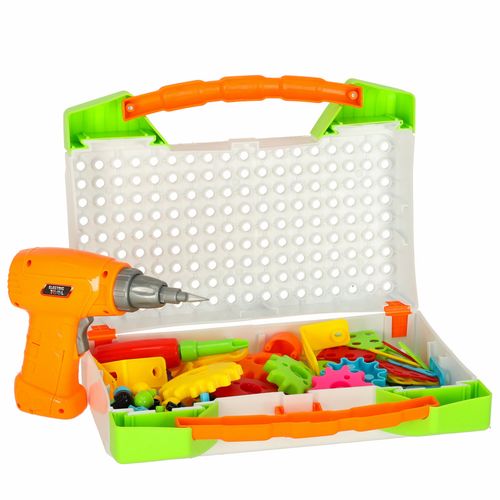 Klocki Konstrukcyjne Wkrętarka dla Dzieci Wiertarka Śrubki Zestaw XXL 181el na Arena.pl