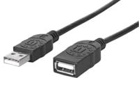 KABEL USB 2.0 A-A M/F MANHATTAN 0,5M  HI-SPEED USB-A/USB-A 322904