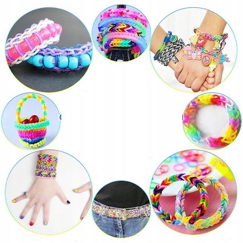 ZESTAW XL GUMEK DO ROBIENIA BRANSOLETEK GUMKI 3000 SZT. AKCESORIA ORGANIZER na Arena.pl