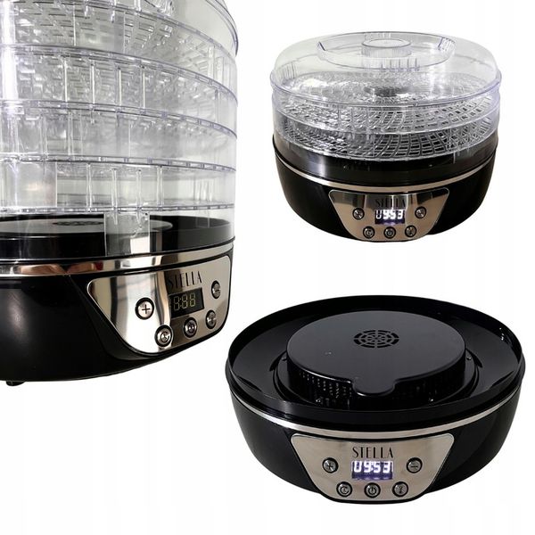 MOCNA SUSZARKA SPOŻYWCZA 520W DO GRZYBÓW OWOCÓW ZIÓŁ 5 SIT STELLA STSG-520 zdjęcie 3