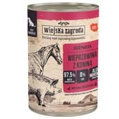 mokra karma dla psa wieprzowina konina 400g wiejska zagroda hipoalergiczna