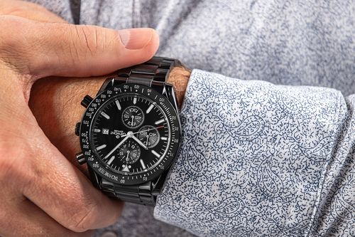 zegarek męski giewont chronograph sapphire czarny gw8720-b1 na Arena.pl