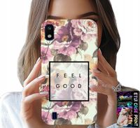 ETUI DO SAMSUNG A10 - KWIATISTY WZÓR, MODNE DAMSKIE + SZKŁO