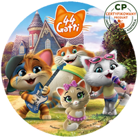 Opłatek na tort Koty