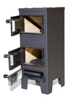 Polski Stalowy Piec Na Drewno Koza 6kW Szamotowy Żeliwny Ruszt do 60m2