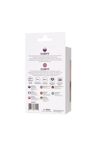 todo by toyfa anal plug curvy, silicone, purple, 14 cm, o 3.2 cm na Arena.pl