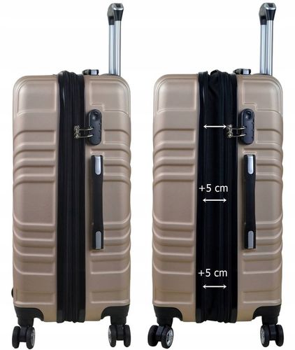 ŚREDNIA WALIZKA SUNBAG - MODEL APUS 8082 Z POSZERZENIEM pojemność 80 LITRÓW na Arena.pl