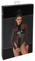 noir handmade body cross xl czarny transparentny z długim rękawem