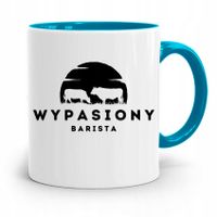 Dla Baristy Baristki Kawiarki Kubek Błękitny Z Nadrukiem Ze Zdjęciem