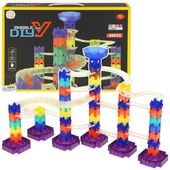 Tor Kulkowy Kulodrom Wyścig Zjeżdżalnia Kulek Konstrukcja 84 Elementów