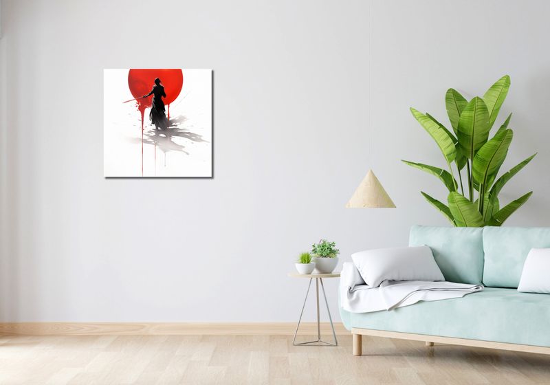 Obraz 60x60cm Samotny Samuraj zdjęcie 2