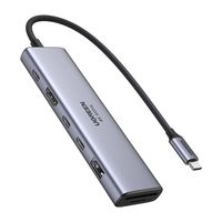 hub / adapter ugreen revodok 7w1 usb-c do 2x usb-c 3.2, usb-a 3.2