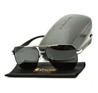 Duże OKULARY MĘSKIE POLARYZACYJNE PRZECIWSŁONECZNE Pilotki na teleskopach