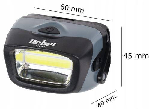 Profesjonalna Latarka Czołowa Rebel z 120 Lm LED COB 3 W zasięg 20 m na Arena.pl
