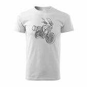 Koszulka motocyklowa z motocyklem na motor Yamaha Tracer 7 700 męska biała L