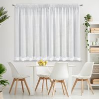 Firana Kaja 350x155 cm biała gładka tkanina mocowanie tunel