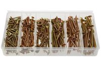 ZESTAW WKRĘTÓW DREWNA 235SZT 6 RODZAJÓW MAJSTERKOWICZA