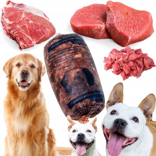 Mięso mrożone grubo mielone karma dla psa wołowina dieta BARF zestaw 10kg na Arena.pl