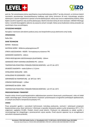 Taśma do Hydroizolacji 20mb Folia w płynie B04 na Arena.pl