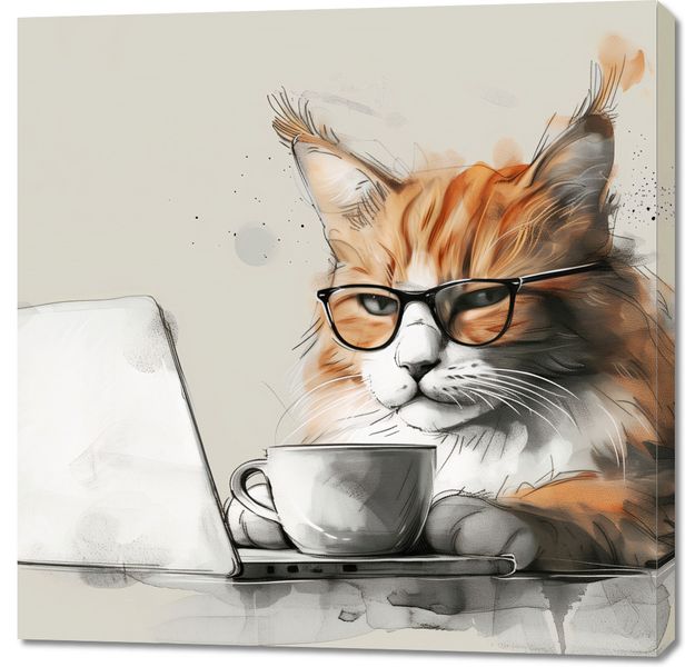 Obraz 100x100cm Nie przed Kawusią zdjęcie 1