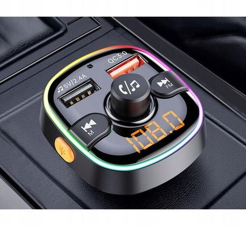 Transmiter FM Bluetooth v.5.0 USB QC3.0 + USB 2.4A microSD MP3 FLAC na Arena.pl