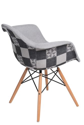 Krzesło P018W Pattern szare/patchwork  D2 na Arena.pl