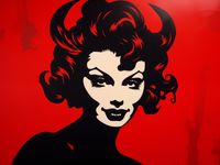 Plakat 100x75cm Czerwona Diablica