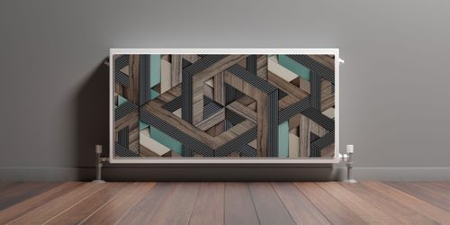 Mata MAGNETYCZNA Na Kaloryfer Abstrakcja Imitacja Drewna 100cm x 60cm na Arena.pl