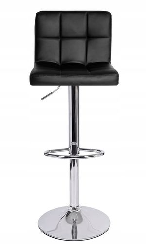 Hoker kuchenny obrotowy czarny z oparciem loft regulowany wysoki na Arena.pl