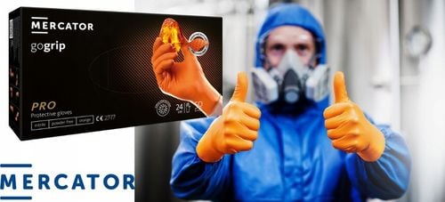 Rękawice nitrylowe POWERGRIP IDEALL GRIP Orange XL na Arena.pl