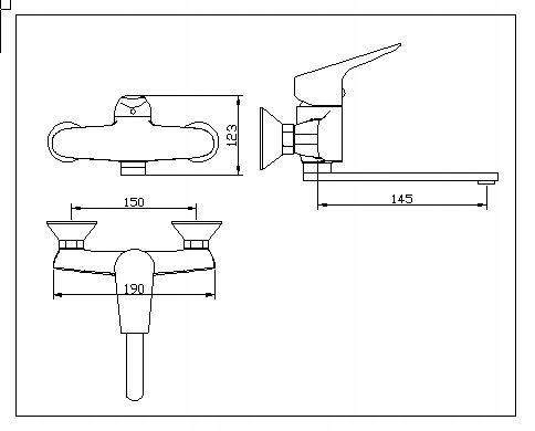 KRAN UMYWALKOWY PRZYŚCIENNY, CZARNY MAT, Z RUCHOMĄ WYLEWKĄ na Arena.pl