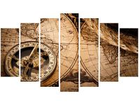 80CM 140CM OBRAZ 7 ELEM MAPA ŚWIATA ŚCIENNY