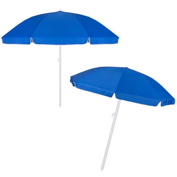 Parasol plażowy niebieski 240 cm zdjęcie 1
