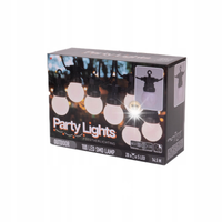 GIRLANDA ŚWIETLNA 20 LED CIEPŁA BIEL DO OGRODU TARASU BALKONU 1000 CM