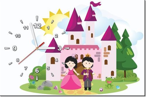 60CM 40CM ZEGAR OBRAZ KSIĄŻĘCA PARA ZAMEK DRUK PŁÓTNO RAMA na Arena.pl